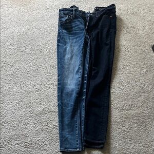 American Eagle Outfitters Men's Slim Jeans - Blue and Black